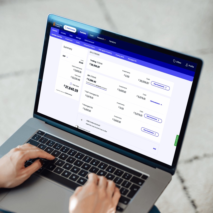 laptop-showing-isa-account-overview