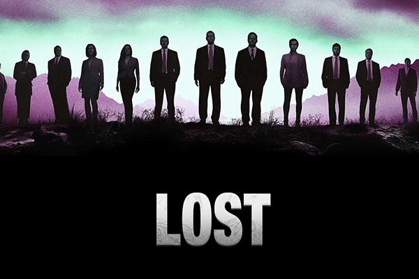 Silhouettes of suited people and the word 'Lost'