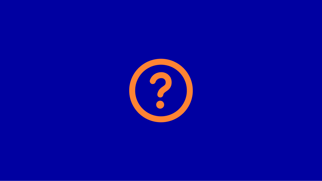 blue question mark icon on blue background